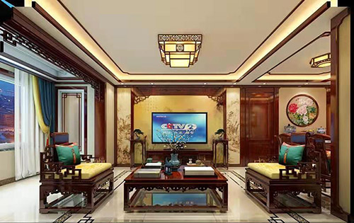 襄州住宅新中式风格装修，尽显奢华品味